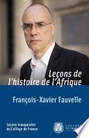 Leçons de l’histoire de l’Afrique
