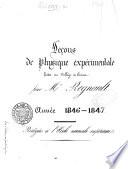 Leçons de physique expèrimentale faites an College de France