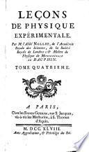Leçons de physique expérimentale