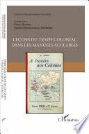 Leçons du temps colonial dans les manuels scolaires