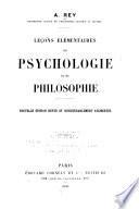 Leçons élémentaires de psychologie et de philosophie