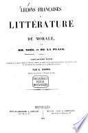 Leçons françaises de littérature et de moral par François Joseph Noël et de La Place