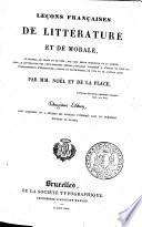 Leçons françaises de littérature et de morale