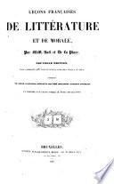 Leçons françaises de littérature et de morale