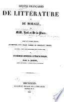 Leçons françaises de littérature et de morale