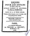 Leçons pour les enfans de trois à huit ans