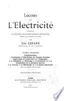 Leçons sur l'électricité ...
