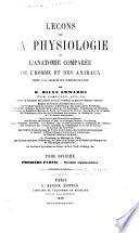 Leçons sur la physiologie et l'anatomie comparée de l'homme et des animaux