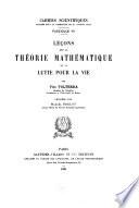 Leçons sur la théorie mathématique de la lutte pour la vie