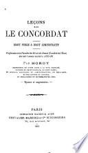 Leçons sur le concordat
