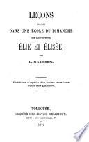 Leçons sur les prophètes Elie et Elisée
