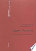 Lecture à l'université