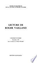 Lecture de Roger Vailland