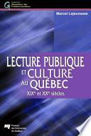 Lecture publique et culture au Québec