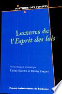 Lectures de l'Esprit des lois