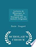 Lectures de Mecanique