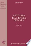 Lectures italiennes de Marx