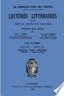 Lectures littÃ©raires - Volume 1 - Livre du Maître (Partie B)