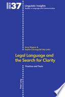 Legal Language and the Search for Clarity