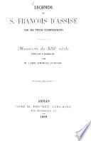 Légende de S. François d'Assise par ses trois compagnons