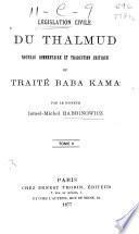 Législation civile du Thalmud