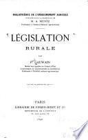 Législation rurale