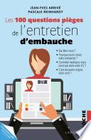 Livre Les 100 questions piège de l'entretien d'embauche