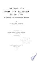 Les 2112 français morts aux États-Unis de 1777 à 1783 en combattant pour l'independance américaine