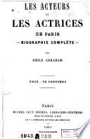 Les acteurs et les actrices de Paris