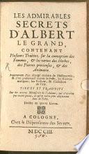 Les Admirables Secrets d'Albert le Grand
