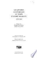 Les Affaires culturelles au temps d'André Malraux, 1959-1969