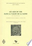 Les âges du fer dans la vallée de la Saône (VIIe - Ier siècles avant notre ère)