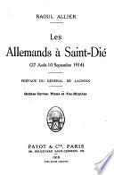 Les Allemands à Saint-Dié (27 août-10 septembre 1914)