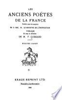 Les Anciens poètes de la France: Hugues Capet