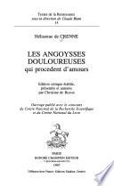 Les angoysses douloureuses qui procèdent d'amours