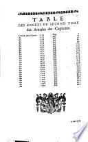 Les annales des frères mineurs capucins. Traduites par le pere Antoine Caluze... Tome premier [-second]