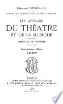 Les Annales du théâtre et de la musique
