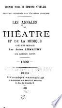 Les Annales du théâtre et de la musique