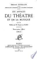Les Annales du théâtre et de la musique