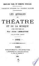 Les Annales du théâtre et de la musique