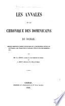 Les annales et la chronique des Dominicains de Colmar