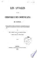 Les annales et la chronique des Dominicains de Colmar