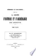 Les annalistes genevois du début du dix-septième siècle