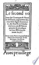Les annalles et cronicque de France