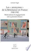 Les anonymes de la Résistance en France