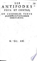 Les antipodes et contre