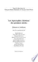 Les Apocryphes chrétiens des premiers siècles