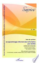 Les apprentissages informels dans la formation pour adultes