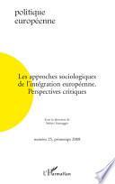 Les approches sociologiques de l'intégration européenne