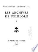 Les Archives de folklore